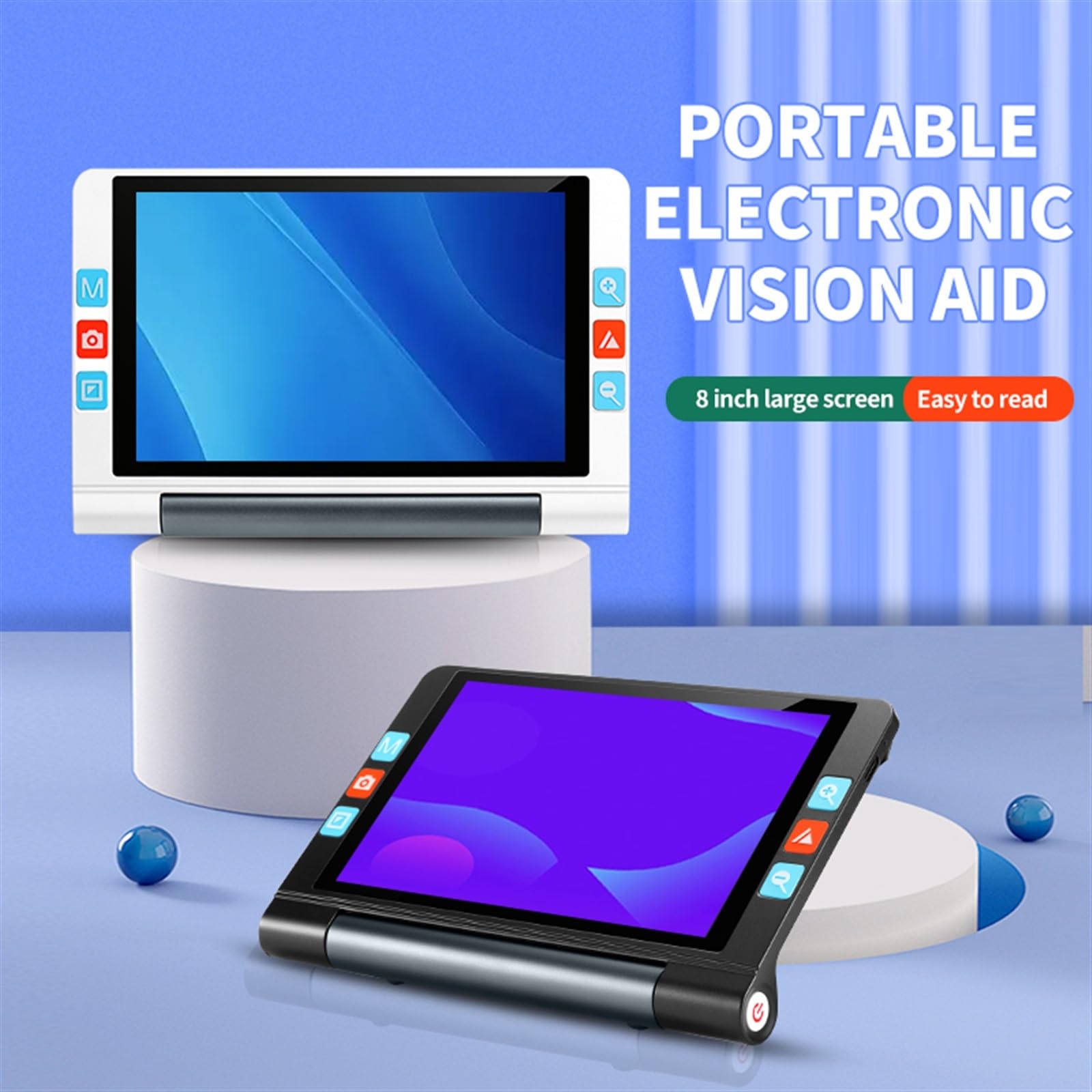 Amazon.co.jp: ロービジョン用8.0インチポータブルデジタル拡大
